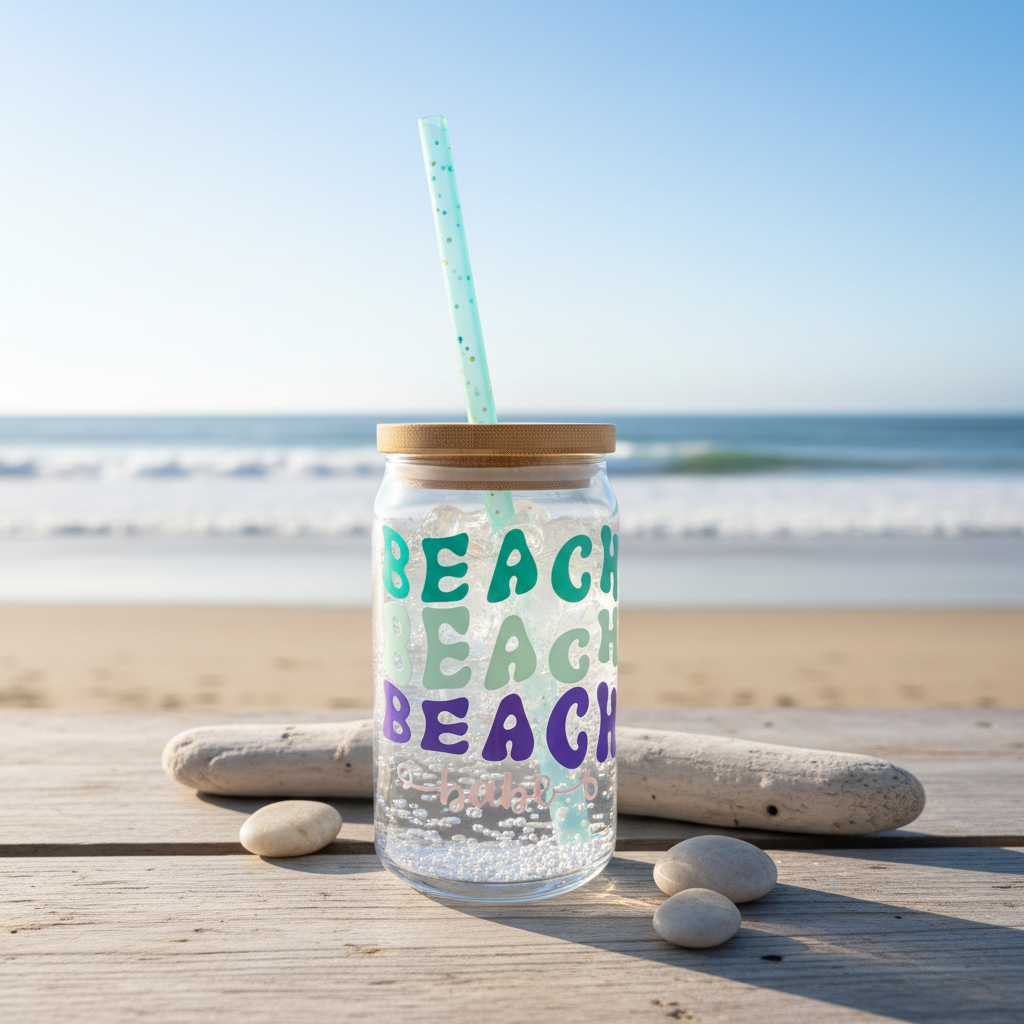 Beach Babe Glass Tumbler